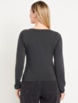 Fitted Double-Layer Scoop-Neck Top | Old Navy (talla M)