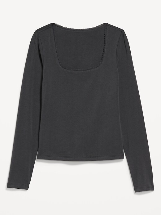 Fitted Double-Layer Scoop-Neck Top | Old Navy (talla M)