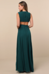 Vivid Imagination Emerald Green Cutout Maxi Dress Lulus NUEVO (talla M)