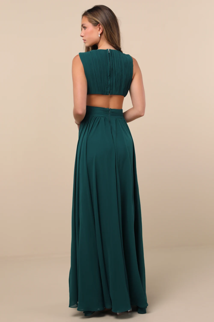 Vivid Imagination Emerald Green Cutout Maxi Dress Lulus NUEVO (talla M)