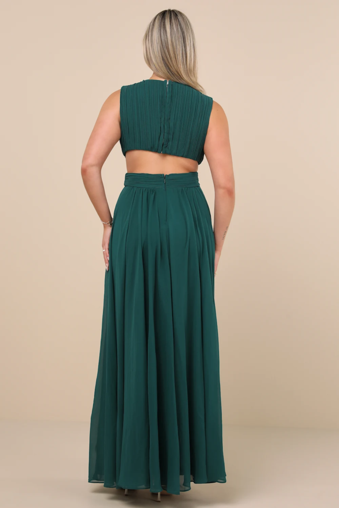 Vivid Imagination Emerald Green Cutout Maxi Dress Lulus NUEVO (talla M)