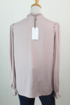 Chelsea & Theodore Tie-Neck Satin Blouse nueva (talla XS)