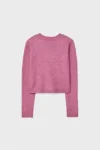STRADIVARIUS Soft-touch cropped knit sweater nuevo (talla M)