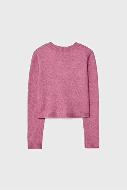 STRADIVARIUS Soft-touch cropped knit sweater nuevo (talla M)