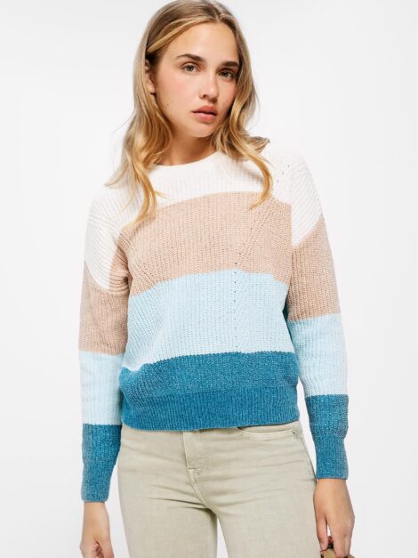 SpringField | Color Block Chenille Sweater (talla M)