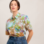 SUNSHINE GETAWAY WOVEN TOP nueva (talla small)