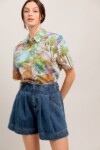 SUNSHINE GETAWAY WOVEN TOP nueva (talla small)