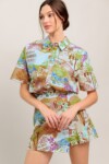 SUNSHINE GETAWAY WOVEN TOP nueva (talla small)