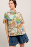SUNSHINE GETAWAY WOVEN TOP nueva (talla small)