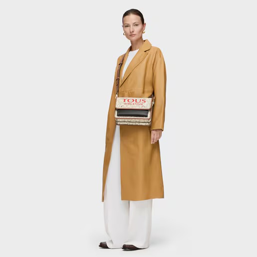 Crossbody TOUS mediana Audree beige Kaos Icon