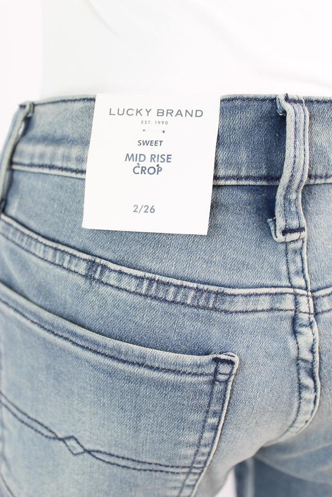 Lucky brand sweet mid rise crop jeans nuevo (talla 2/26)