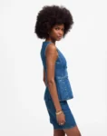Denim Scoopneck Cutaway Vest in Dowe Wash MADEWELL (talla 10)