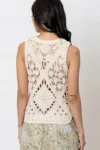 Sleeveless Crochet Top nuevo (talla S/M)
