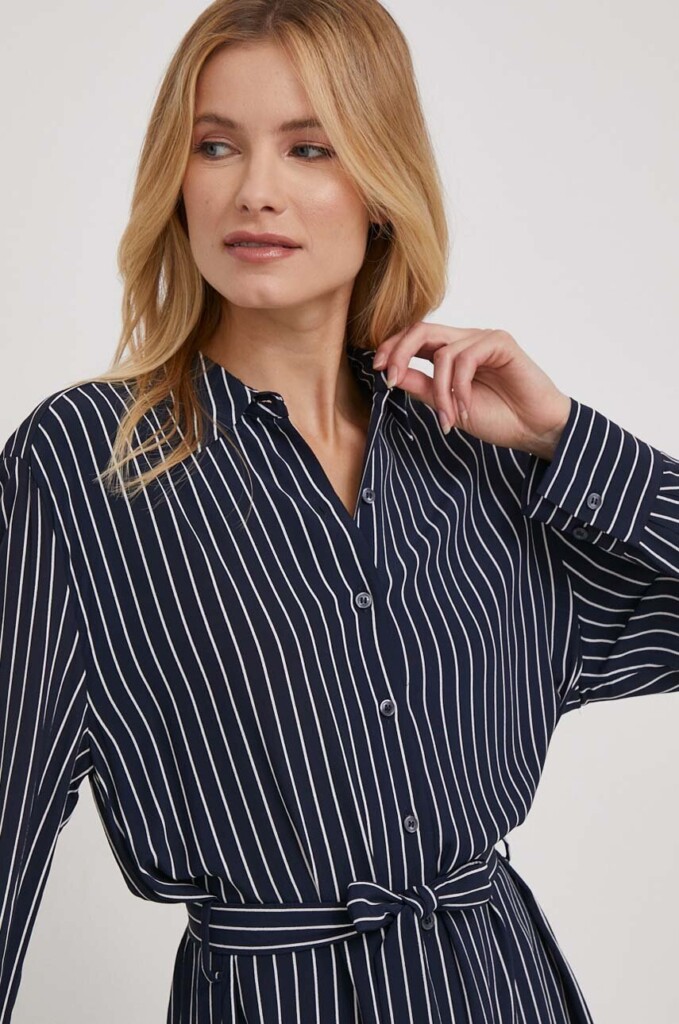 TOMMY HILFIGER Belted Midi Shirtdress (talla XS)