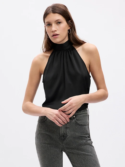 Satin Halter Top GAP (talla small)