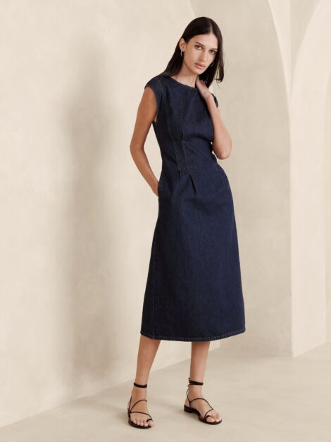 LINA ITALIAN DENIM MIDI Banana Republic (talla 0)