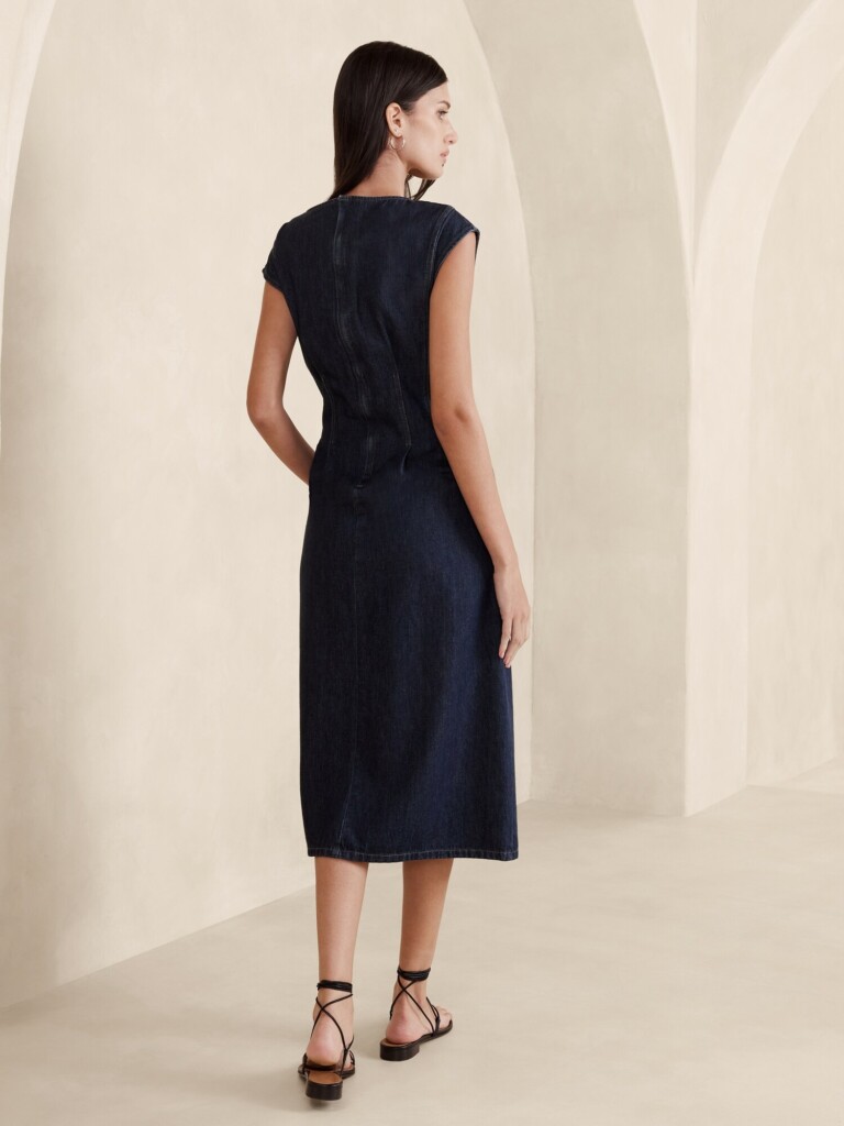 LINA ITALIAN DENIM MIDI Banana Republic (talla 0)