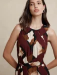 GEORGETTE MIDI SHIFT DRESS NUEVO (TALLA S)