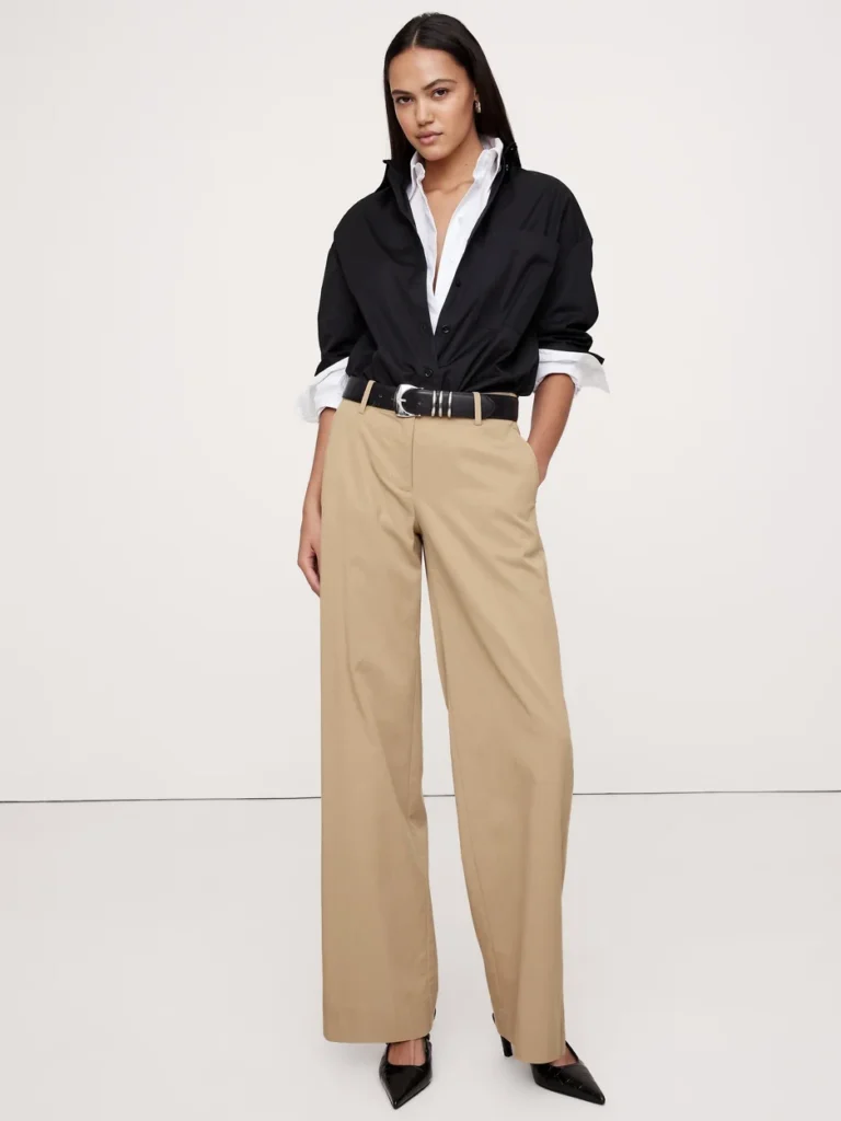 The Everyday Wide-Leg Pant in Tencel™-Cotton BANANA REPUBLIC (talla L) NUEVA