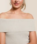 Foldover Off The Shoulder Top THE WORKSHOP (talla L, parece S/M)