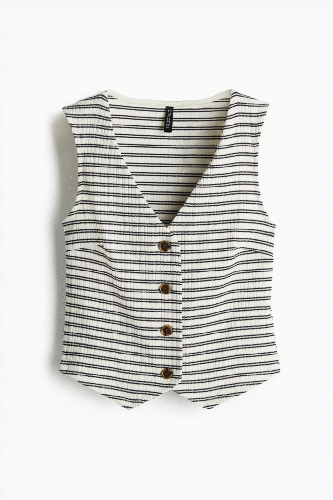 Chaleco en punto de canalé H&M (TALLA SMALL)