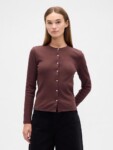 Ribbed Button-Up Top NUEVO (talla M)