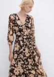 Vestido fluido estampado floral MANGO (talla 2)