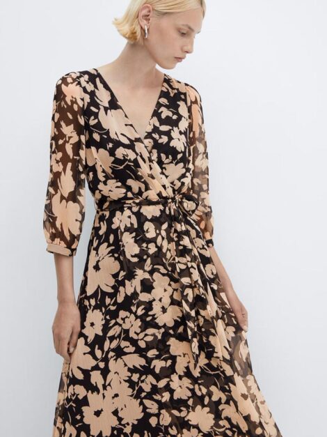Vestido fluido estampado floral MANGO (talla 2)