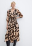 Vestido fluido estampado floral MANGO (talla 2)