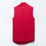 ZARA PINK SLEEVELESS PLEATED TOP (TALLA  L