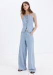 DENIM BUTTONED GILET MANGO nueva (talla L, parece M)