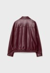 Stradivarius Chaqueta de cuero sintético - dark red (talla L) NUEVA
