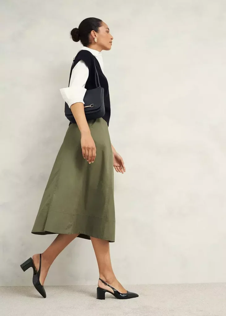Avril Cotton Skirt HOBBS (talla 6)