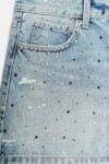 RHINESTONE DENIM SHORTS ZARA NUEVOS (talla 6)