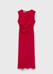 Vestido midi fruncido MANGO (talla M)