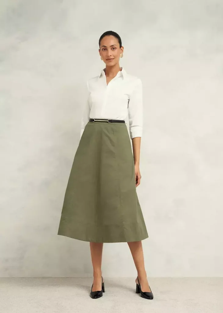 Avril Cotton Skirt HOBBS (talla 6)