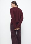 Mango Red High Neck Knitted Sweater (talla XS flojitoo)