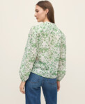 Floral Embroidered Collar Blouse ANN TAYLOR (talla XS, flojita)