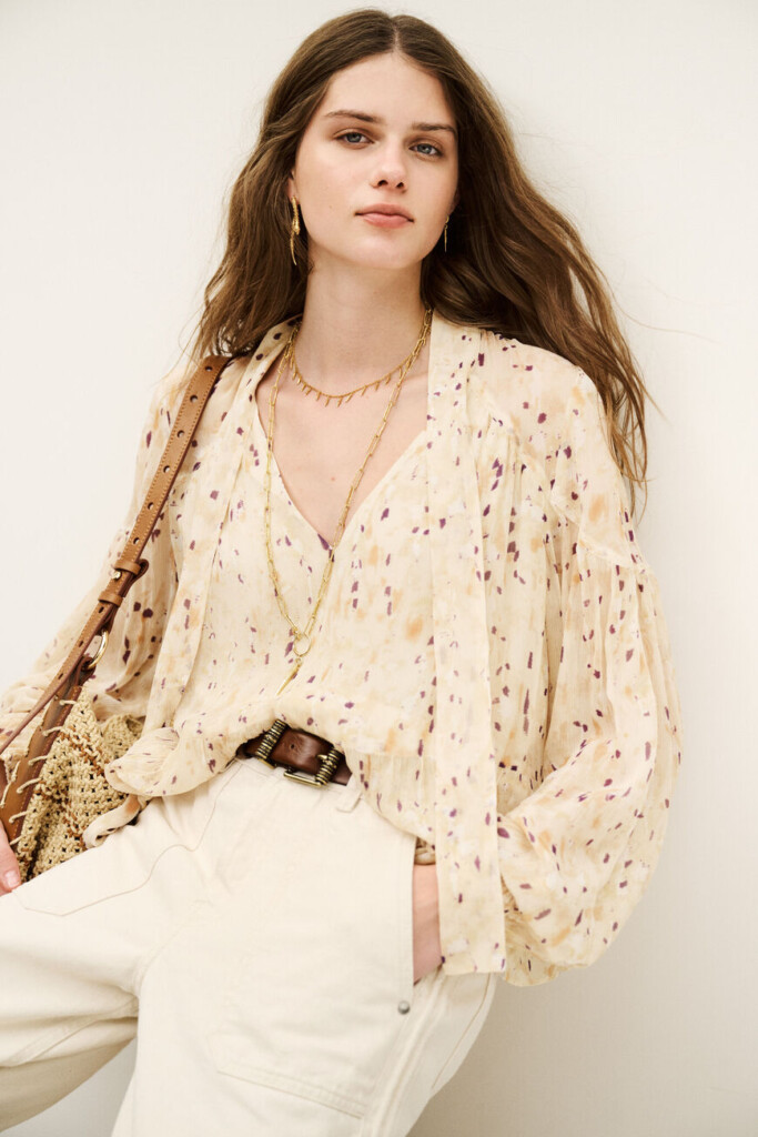 Blouse long-sleeved blouse ba&sh (talla small flojita)