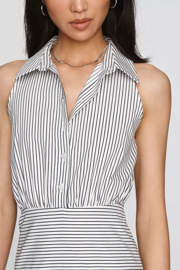Tobie Drop-Waist Midi Shirtdress by Exquise (talla XS)