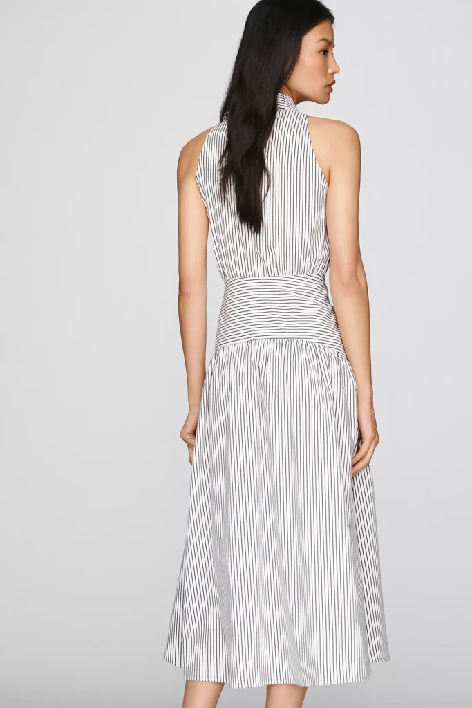 Tobie Drop-Waist Midi Shirtdress by Exquise (talla XS)