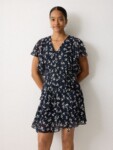 JIGSAW Swirl Posy Floral Mini Dress (talla 6)