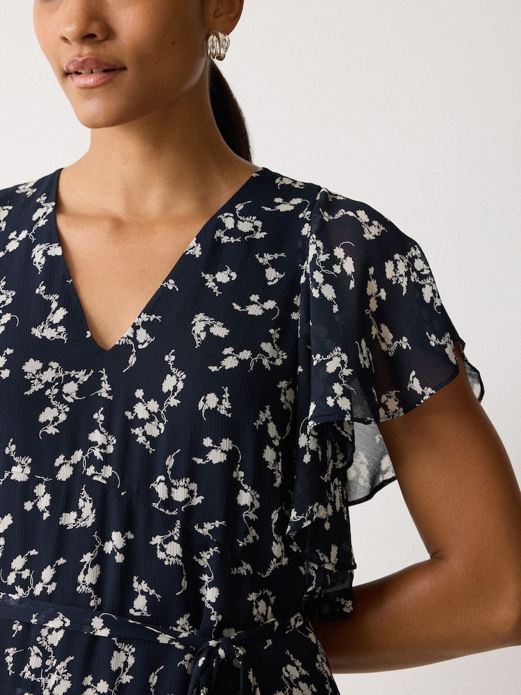 JIGSAW Swirl Posy Floral Mini Dress (talla 6)