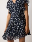 JIGSAW Swirl Posy Floral Mini Dress (talla 6)