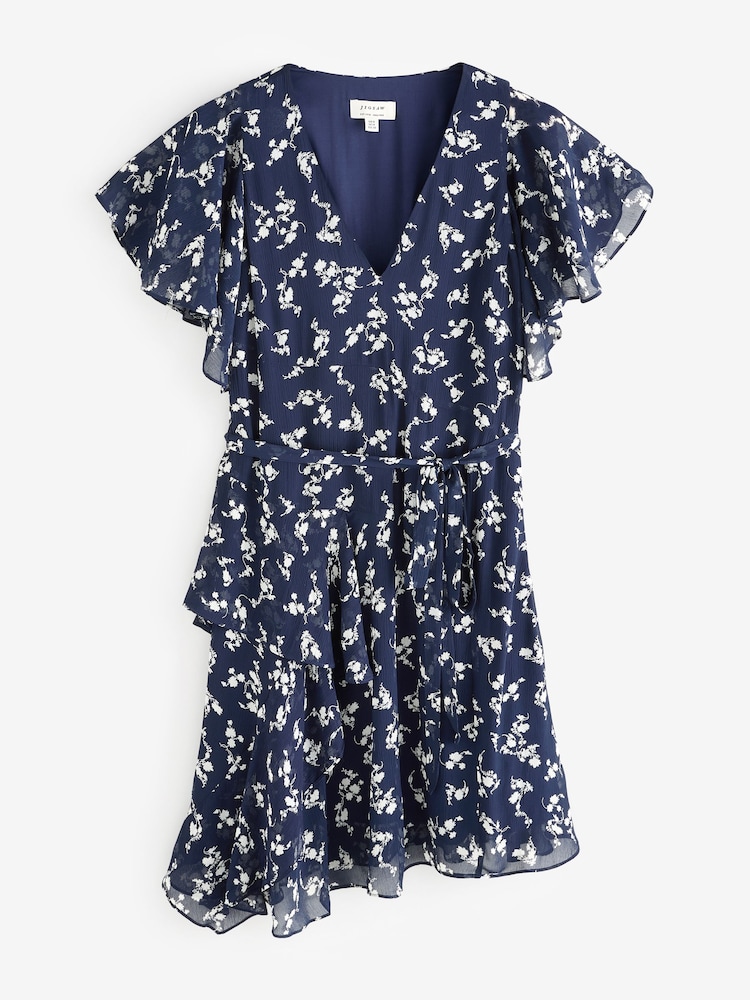 JIGSAW Swirl Posy Floral Mini Dress (talla 6)
