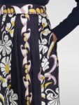 Tory Burch - Printed pleated silk skirt (talla 6)