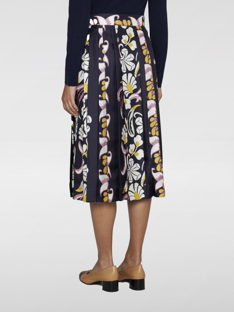 Tory Burch - Printed pleated silk skirt (talla 6)