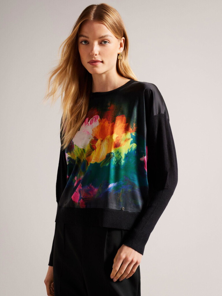 TED BAKER Abstract blouse (talla small)
