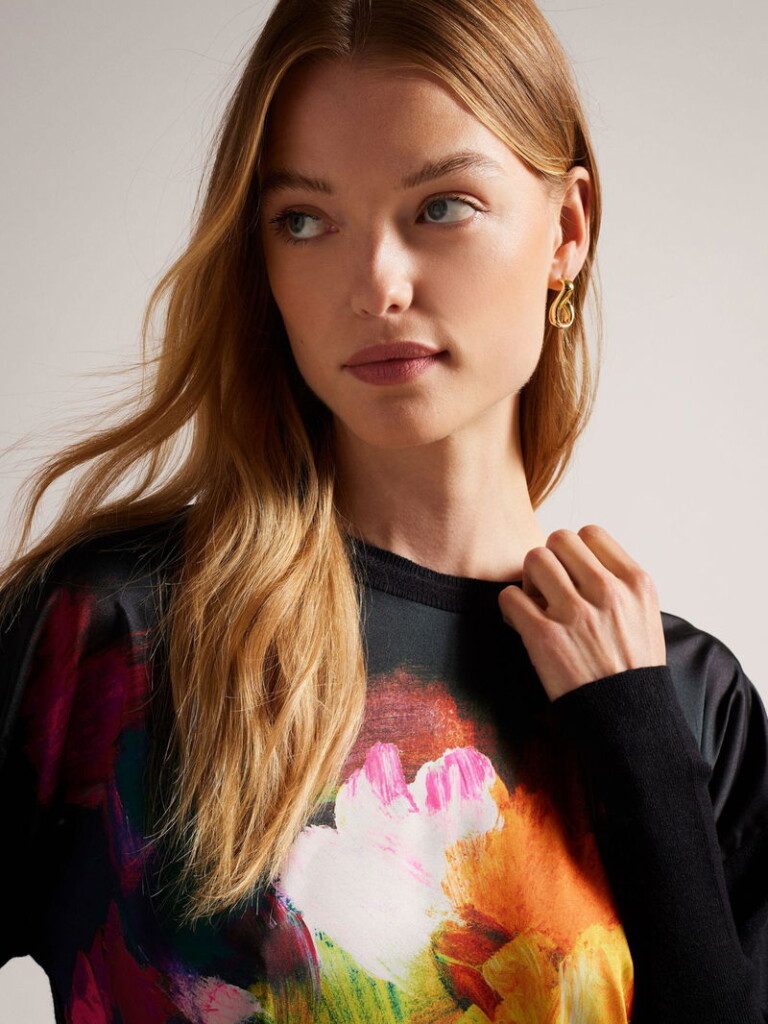 TED BAKER Abstract blouse (talla small)