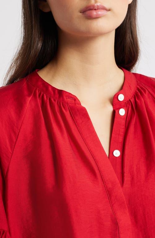 Madewell shirred balloon-sleeve top (talla XS flojita)